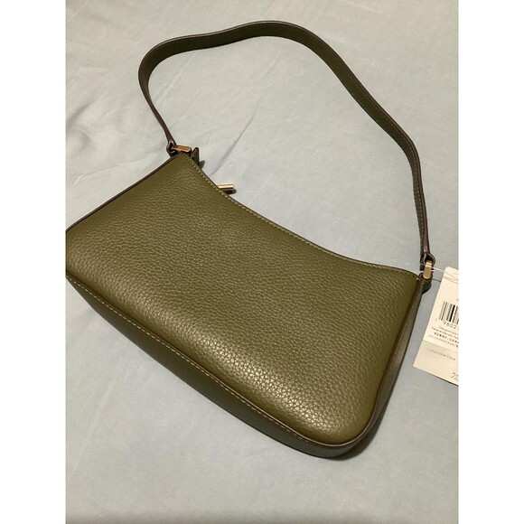 Kate Spade Shoulder Bag Womens Olive Green Small Pebbled Leather Julia New Tags - Picture 5 of 9
